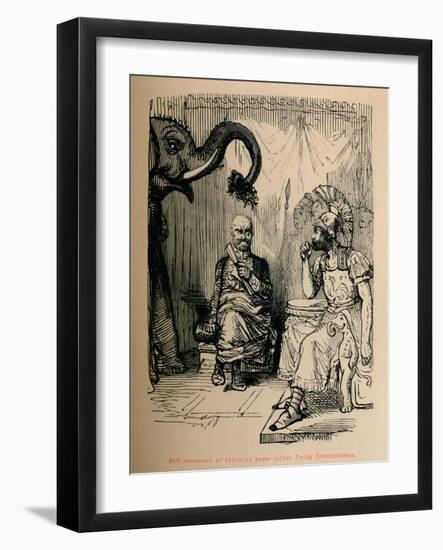 'Self-posession of Fabricius under rather Trying Circumstances', 1852-John Leech-Framed Giclee Print