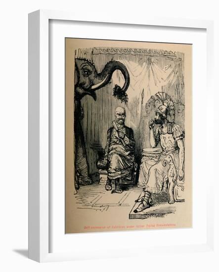 'Self-posession of Fabricius under rather Trying Circumstances', 1852-John Leech-Framed Giclee Print