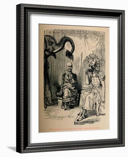 'Self-posession of Fabricius under rather Trying Circumstances', 1852-John Leech-Framed Giclee Print