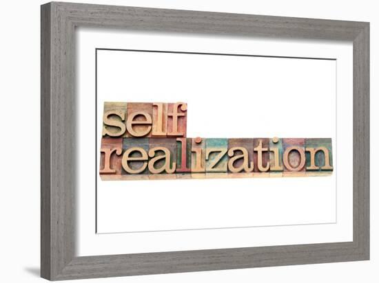 Self-Realization Word-PixelsAway-Framed Art Print