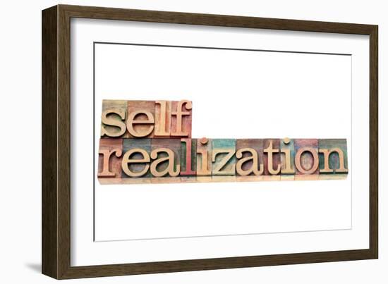 Self-Realization Word-PixelsAway-Framed Art Print