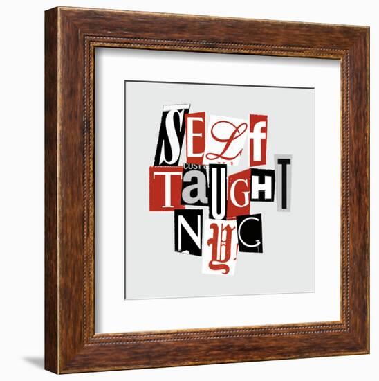 Self-Taught Collage-Urban Cricket-Framed Art Print