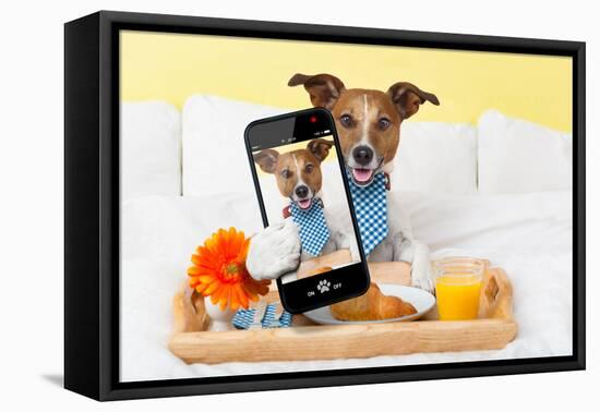 Selfie in Bed-Javier Brosch-Framed Premier Image Canvas