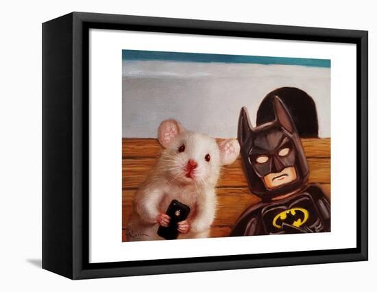 Selfie with Batman-Lucia Heffernan-Framed Stretched Canvas
