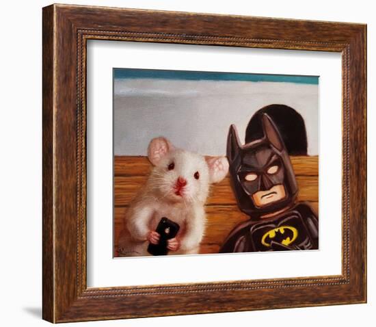 Selfie with Batman-Lucia Heffernan-Framed Art Print