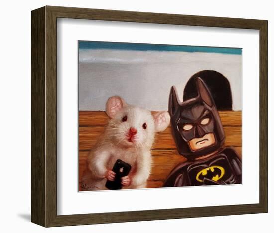 Selfie with Batman-Lucia Heffernan-Framed Art Print