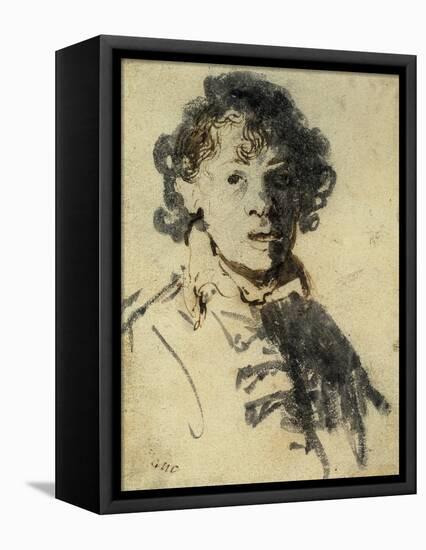 Selfportrait with Mouth Open-Rembrandt van Rijn-Framed Premier Image Canvas