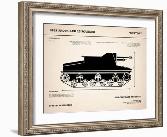 SelfPropelled 25Pounder Sexton-Mark Rogan-Framed Art Print