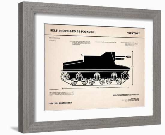 SelfPropelled 25Pounder Sexton-Mark Rogan-Framed Art Print