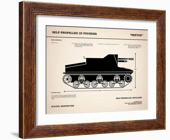 SelfPropelled 25Pounder Sexton-Mark Rogan-Framed Art Print