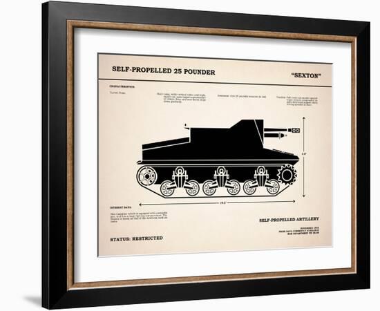 SelfPropelled 25Pounder Sexton-Mark Rogan-Framed Art Print