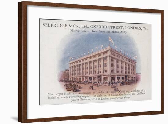 Selfridge and Company Limited, Oxford Street, London, West-null-Framed Giclee Print