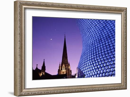 Selfridges building St Martins church Birmingham-Charles Bowman-Framed Photographic Print