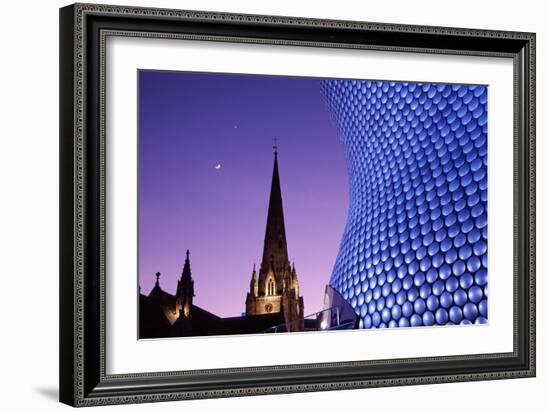 Selfridges building St Martins church Birmingham-Charles Bowman-Framed Photographic Print