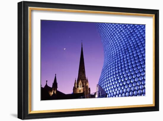 Selfridges building St Martins church Birmingham-Charles Bowman-Framed Photographic Print