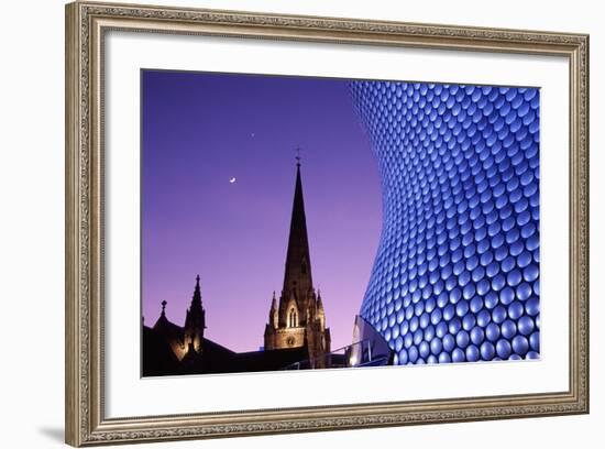 Selfridges building St Martins church Birmingham-Charles Bowman-Framed Photographic Print