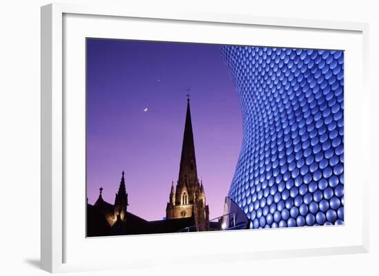 Selfridges building St Martins church Birmingham-Charles Bowman-Framed Photographic Print