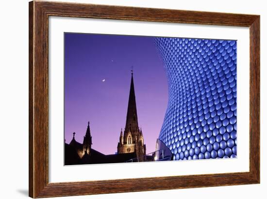 Selfridges building St Martins church Birmingham-Charles Bowman-Framed Photographic Print