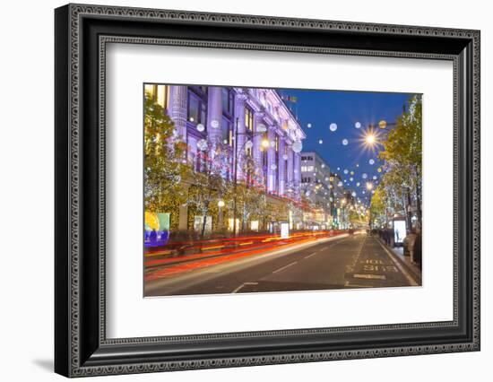 Selfridges on Oxford Street at Christmas, London, England, United Kingdom, Europe-Frank Fell-Framed Photographic Print