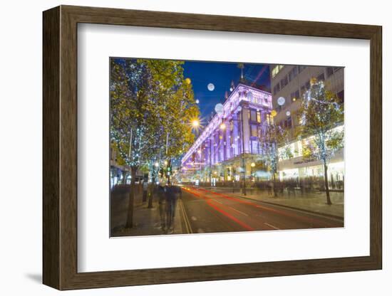 Selfridges on Oxford Street at Christmas, London, England, United Kingdom, Europe-Frank Fell-Framed Photographic Print