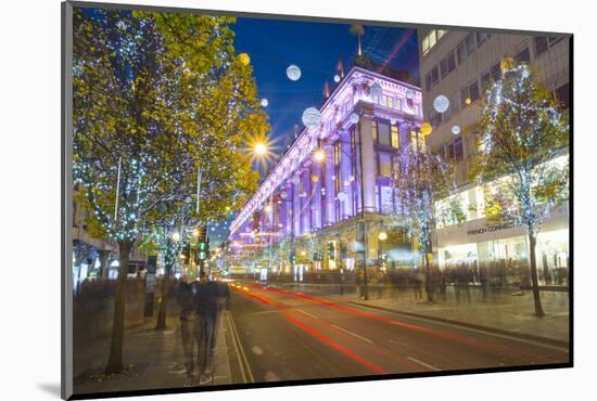 Selfridges on Oxford Street at Christmas, London, England, United Kingdom, Europe-Frank Fell-Mounted Photographic Print