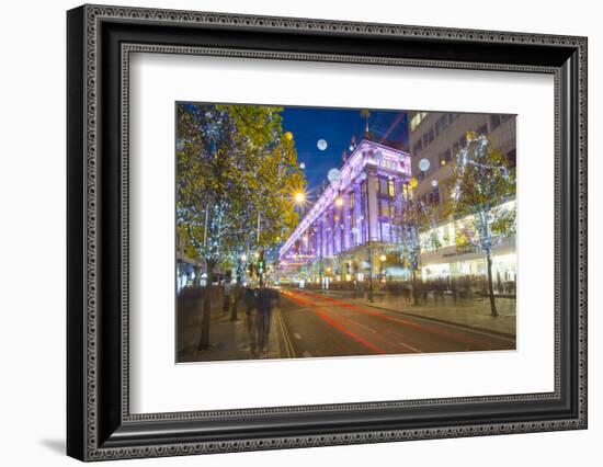 Selfridges on Oxford Street at Christmas, London, England, United Kingdom, Europe-Frank Fell-Framed Photographic Print