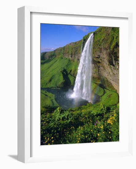 Seljalandsfoss Waterfall in the South of the Island, Iceland-Christian Kober-Framed Photographic Print