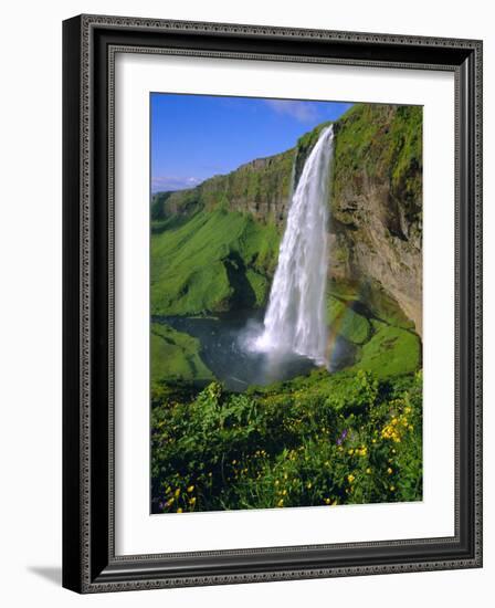 Seljalandsfoss Waterfall in the South of the Island, Iceland-Christian Kober-Framed Photographic Print