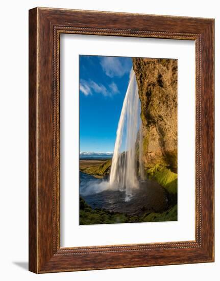 Seljalandsfoss Waterfall is a tourist icon in southern Iceland.-Betty Sederquist-Framed Photographic Print