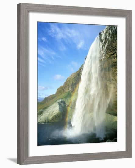 Seljalandsfoss Waterfall, Southern Area, Iceland, Polar Regions-Simon Harris-Framed Photographic Print