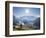 Sella mountain range and village Wolkenstein, Selva in the dolomites of South Tyrol, Alto Adige-Martin Zwick-Framed Photographic Print