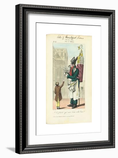 Seller of Breakfast Cocoa, C. 1813-Adrien Joly-Framed Premium Giclee Print