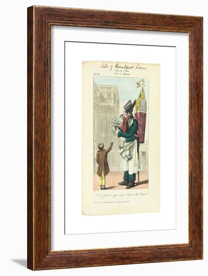 Seller of Breakfast Cocoa, C. 1813-Adrien Joly-Framed Giclee Print