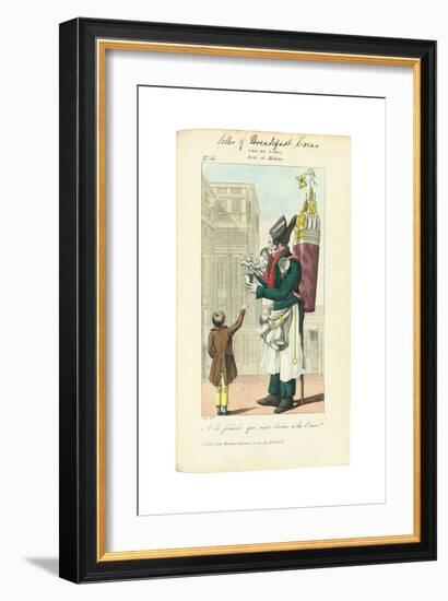 Seller of Breakfast Cocoa, C. 1813-Adrien Joly-Framed Giclee Print