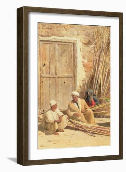 Sellers of Sugar Cane, Egypt, 1892-David Bates-Framed Giclee Print