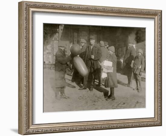 Selling Balloons and Handkerchiefs-Lewis Wickes Hine-Framed Photo