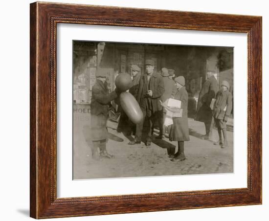 Selling Balloons and Handkerchiefs-Lewis Wickes Hine-Framed Photo