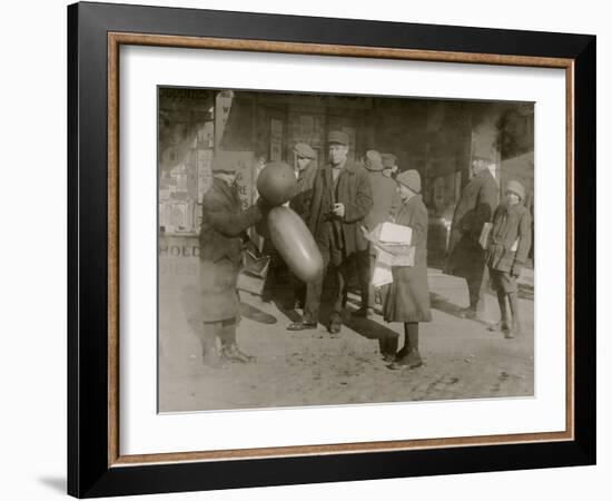 Selling Balloons and Handkerchiefs-Lewis Wickes Hine-Framed Photo