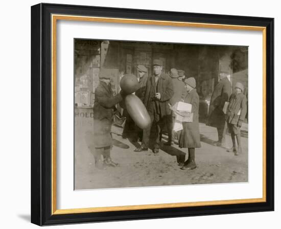 Selling Balloons and Handkerchiefs-Lewis Wickes Hine-Framed Photo