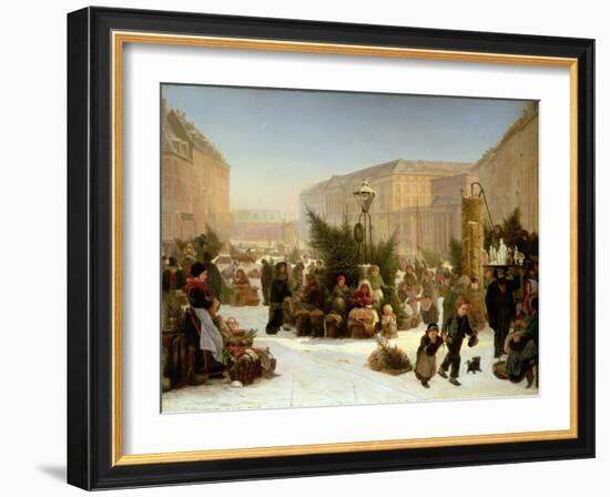 Selling Christmas Trees, 1853-David Jacobsen-Framed Giclee Print