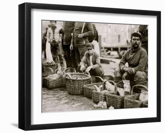 Selling Fish-Lewis Wickes Hine-Framed Photo