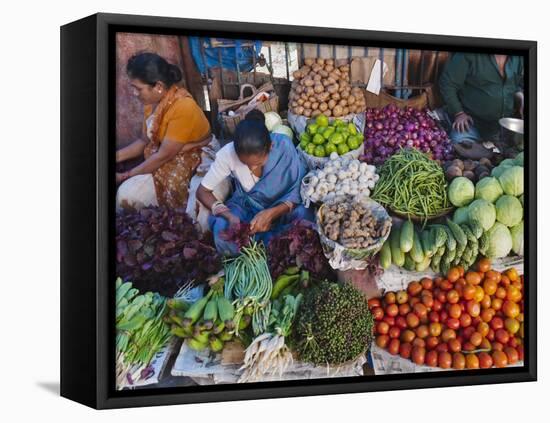 Selling Fruit in Local Market, Goa, India-Keren Su-Framed Premier Image Canvas