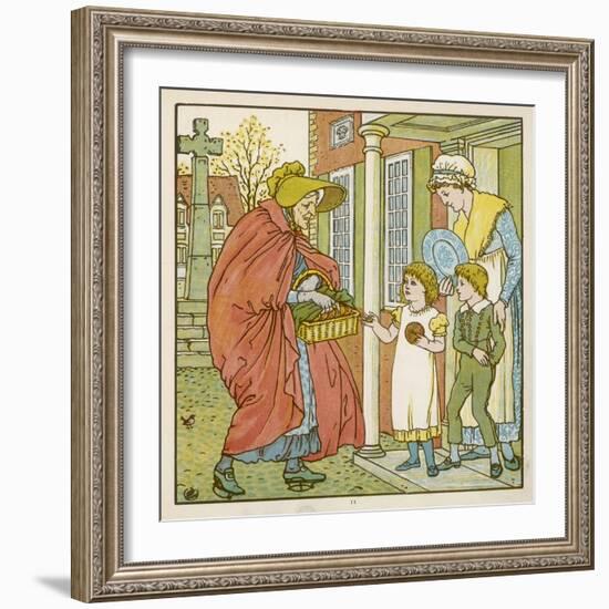 Selling Hot Cross Buns-Walter Crane-Framed Premium Giclee Print