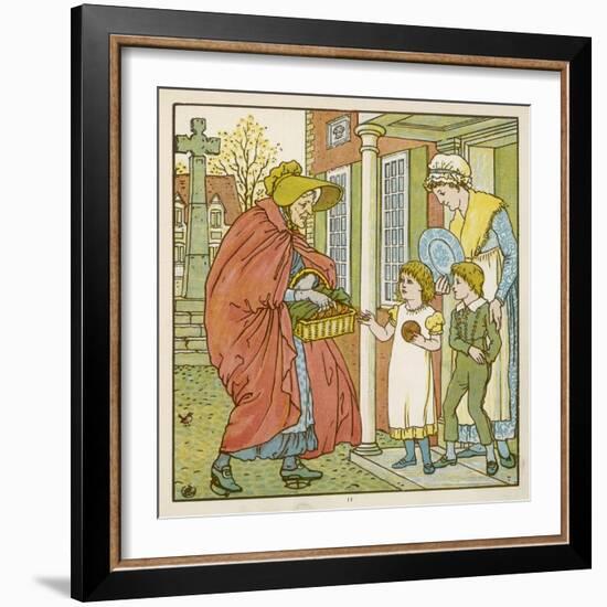 Selling Hot Cross Buns-Walter Crane-Framed Premium Giclee Print