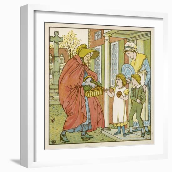 Selling Hot Cross Buns-Walter Crane-Framed Premium Giclee Print