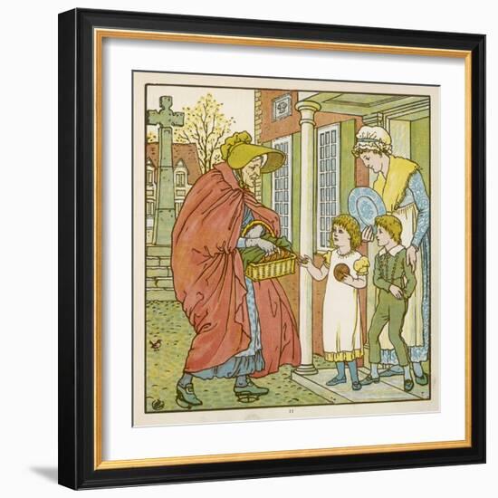 Selling Hot Cross Buns-Walter Crane-Framed Premium Giclee Print
