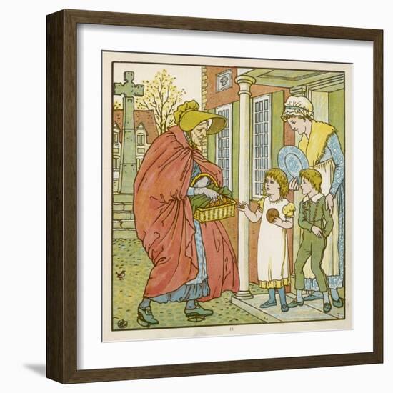 Selling Hot Cross Buns-Walter Crane-Framed Art Print