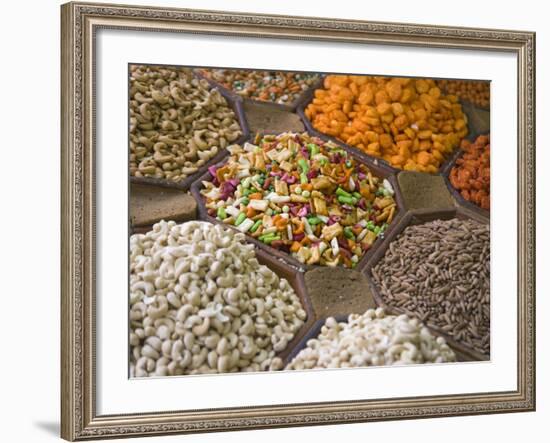 Selling Nuts and Dried Fruit at the Market, Dubai, United Arab Emirates-Keren Su-Framed Photographic Print