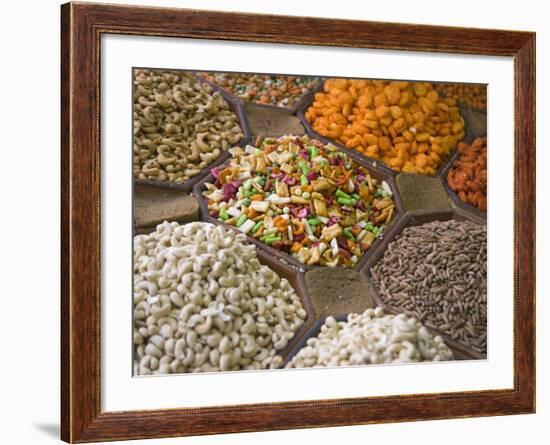 Selling Nuts and Dried Fruit at the Market, Dubai, United Arab Emirates-Keren Su-Framed Photographic Print