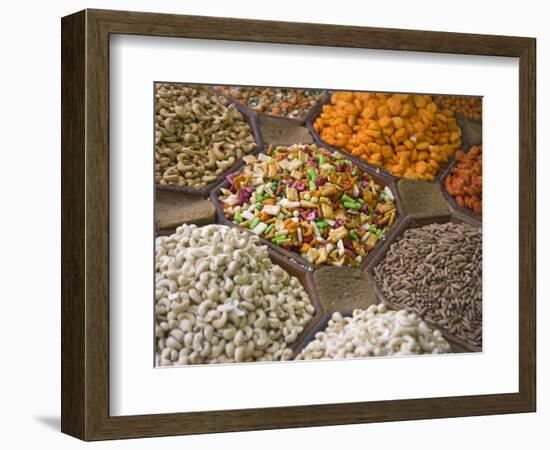 Selling Nuts and Dried Fruit at the Market, Dubai, United Arab Emirates-Keren Su-Framed Photographic Print
